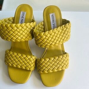 Steve Madden Mustard Braided Sandals